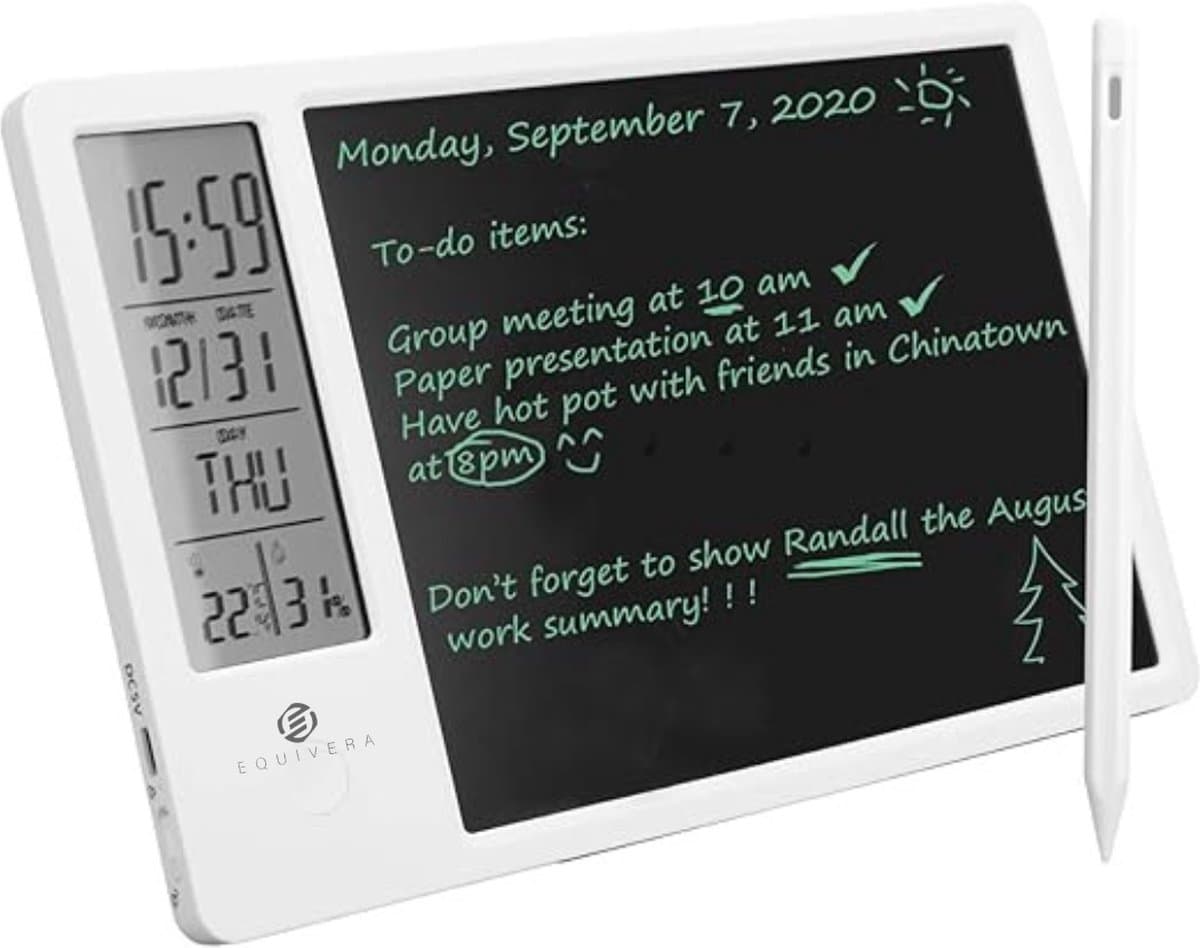 Equivera Digitaal Notitieblok - Paper Tablet - Schrijf Tablet - Digitaal Schrijven - Notitie Tablet - Digitaal Kladblok - Grafische Tablet