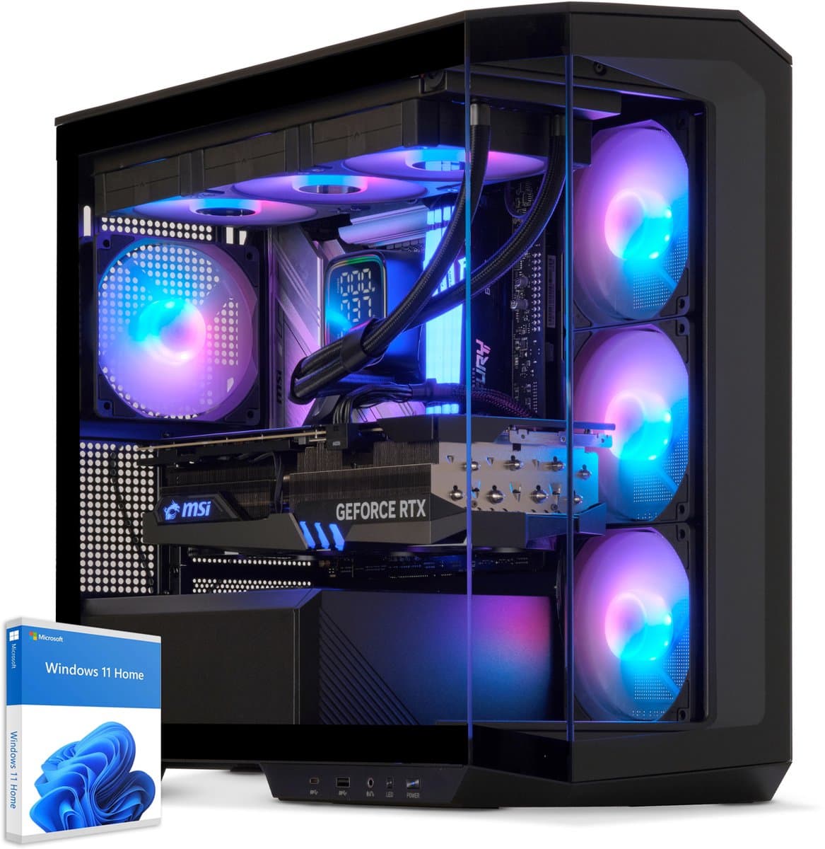 Sedatech Advanced Gaming PC Waterkoeling Large Vision • AMD Ryzen 7 9700X 8x 3.8GHz • Radeon RX 9070XT • 32Gb DDR5 • 2Tb SSD M.2 • WiFi • Bluetooth, USB C • Windows 11 • Desktop computer