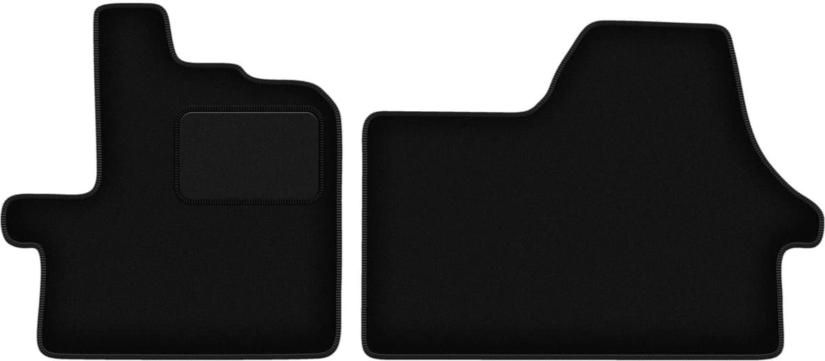 Zwarte velours vloermatten voor: Citroen Jumper III bestelbus (2014 - )