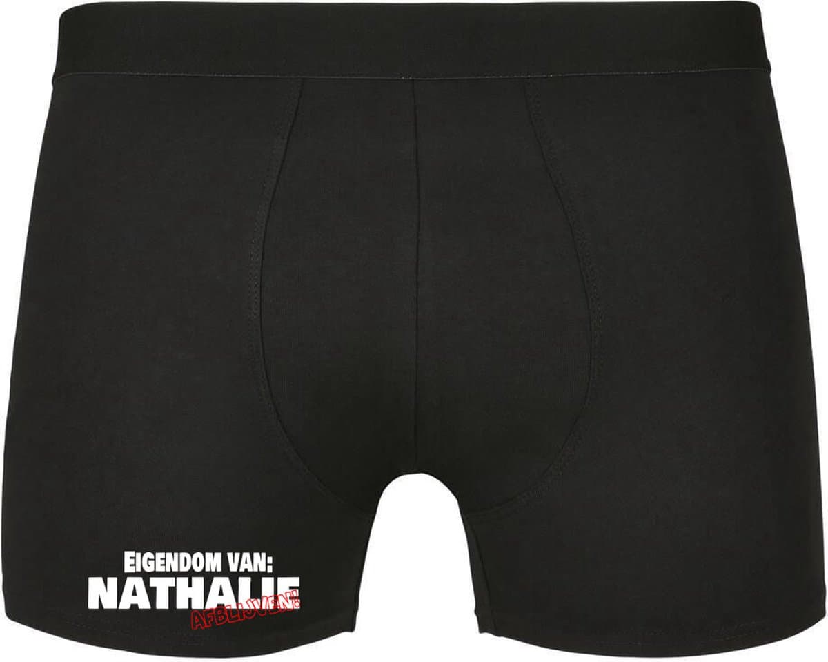 Eigendom van Nathalie , Afblijven! Heren Boxershort - Relatie - Vriend - Onderbroek