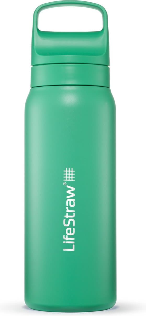 LifeStraw Go 2.0 Stainless Steel Water Filter Bottle - 700 ml - Cactus Green