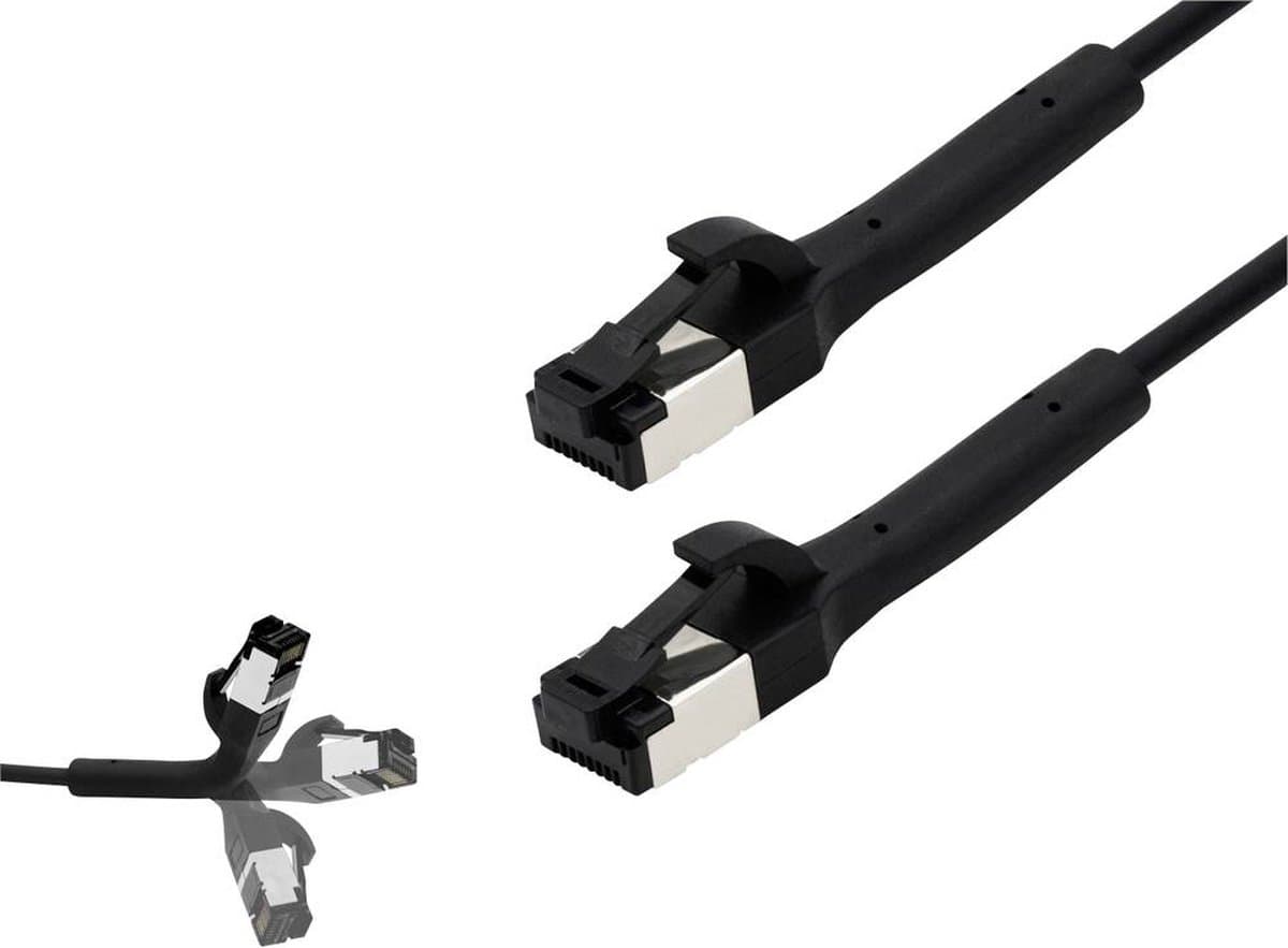BKL Electronic 144015 RJ45 Netwerkkabel, patchkabel CAT 8.1 U/FTP 5 m Zwart 1 stuk(s)