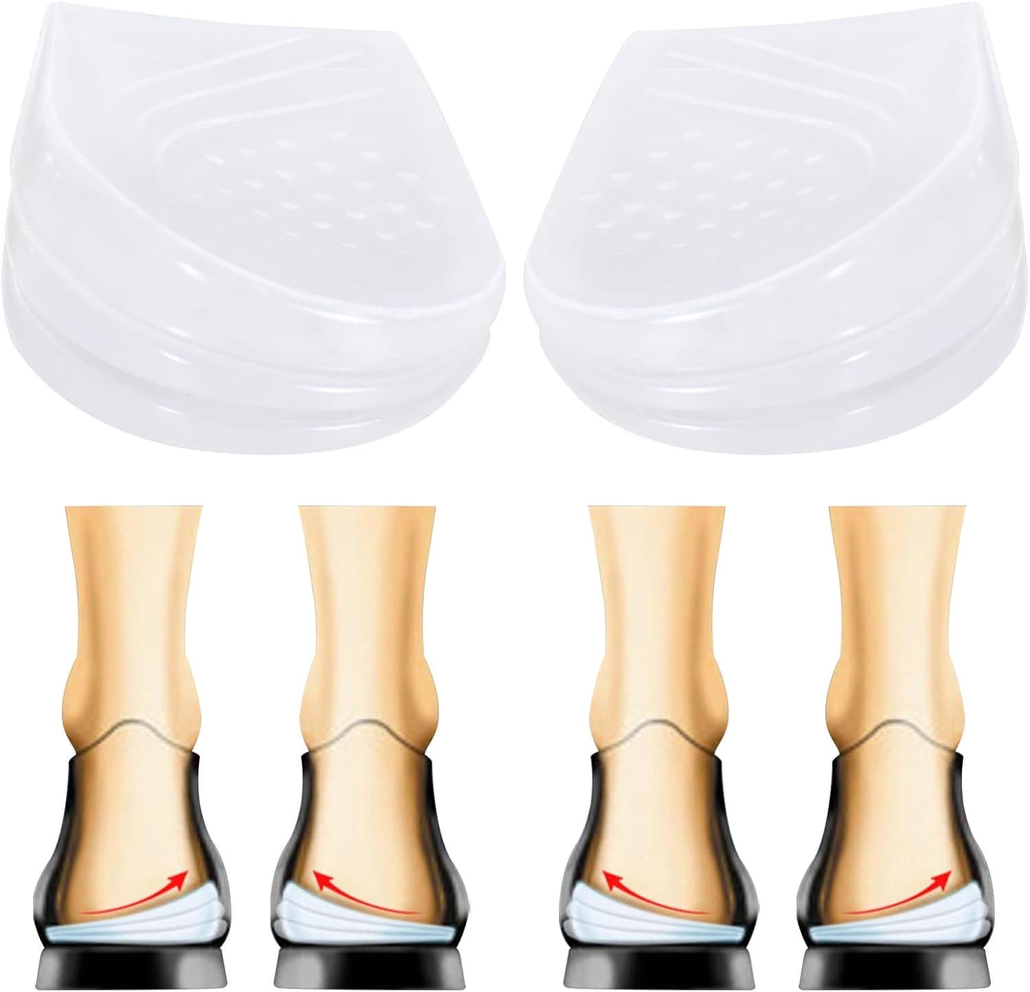 1 paar hielkussens van siliconen voor schoenen, orthopedische inlegzolen