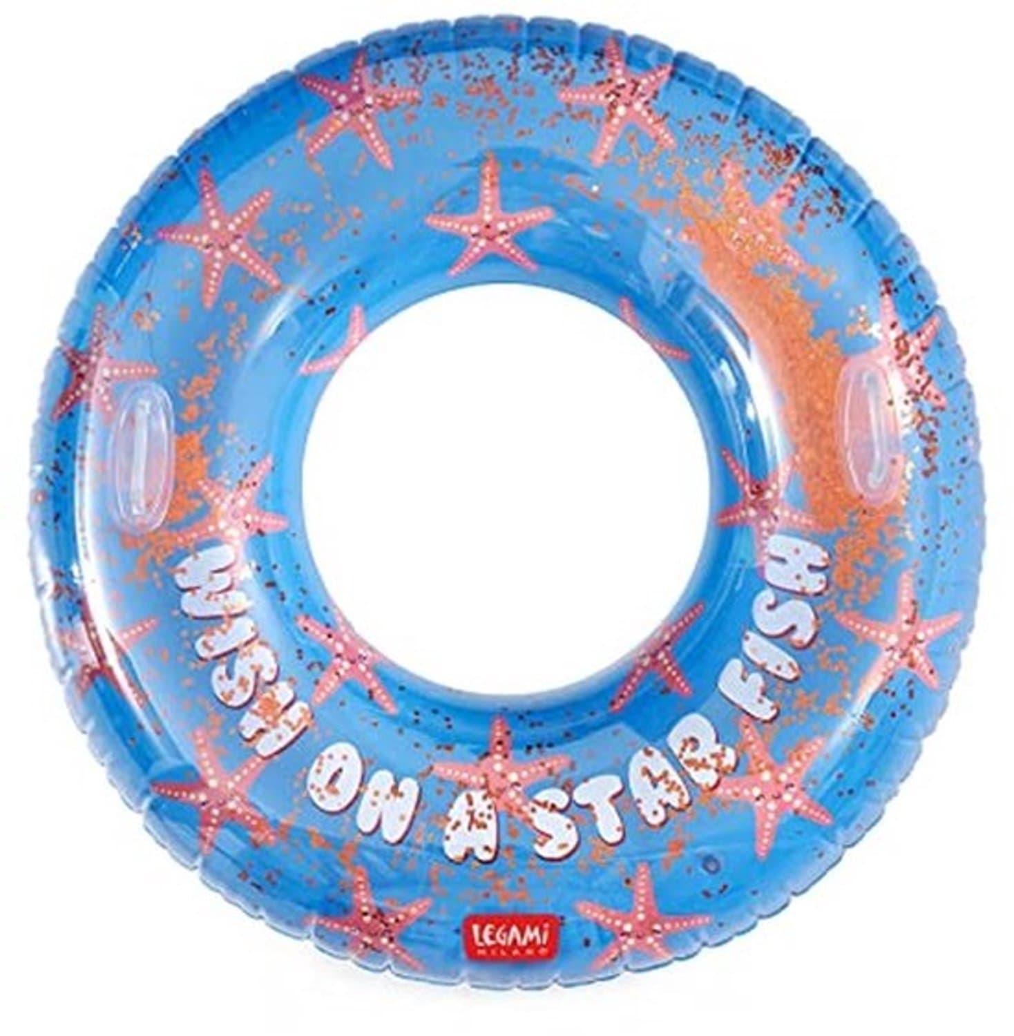 Opblaasbare donut-zwembadring voor jongeren – Maxi-formaat met glitter en handgrepen