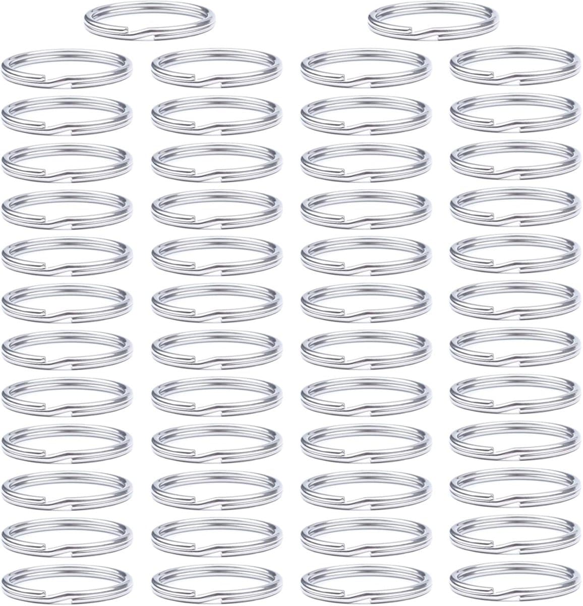 50 stuks dubbele ringen kloofringen, sleutelhangers, voor thuis, auto, sleutels, hangers, sieraden, doe-het-zelf, halsketting, metaal, hanger, ornament