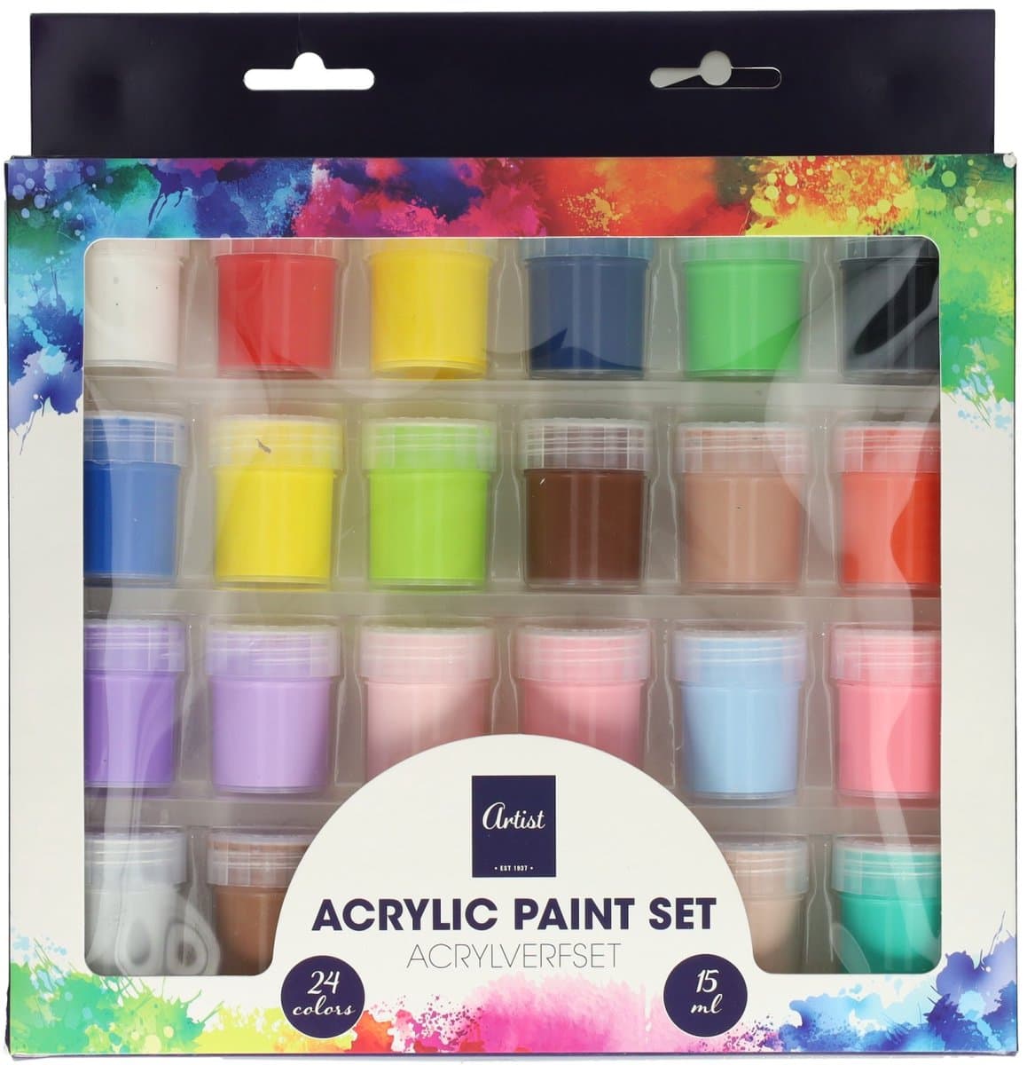 Acrylverfset 24 Kleuren - 15ml