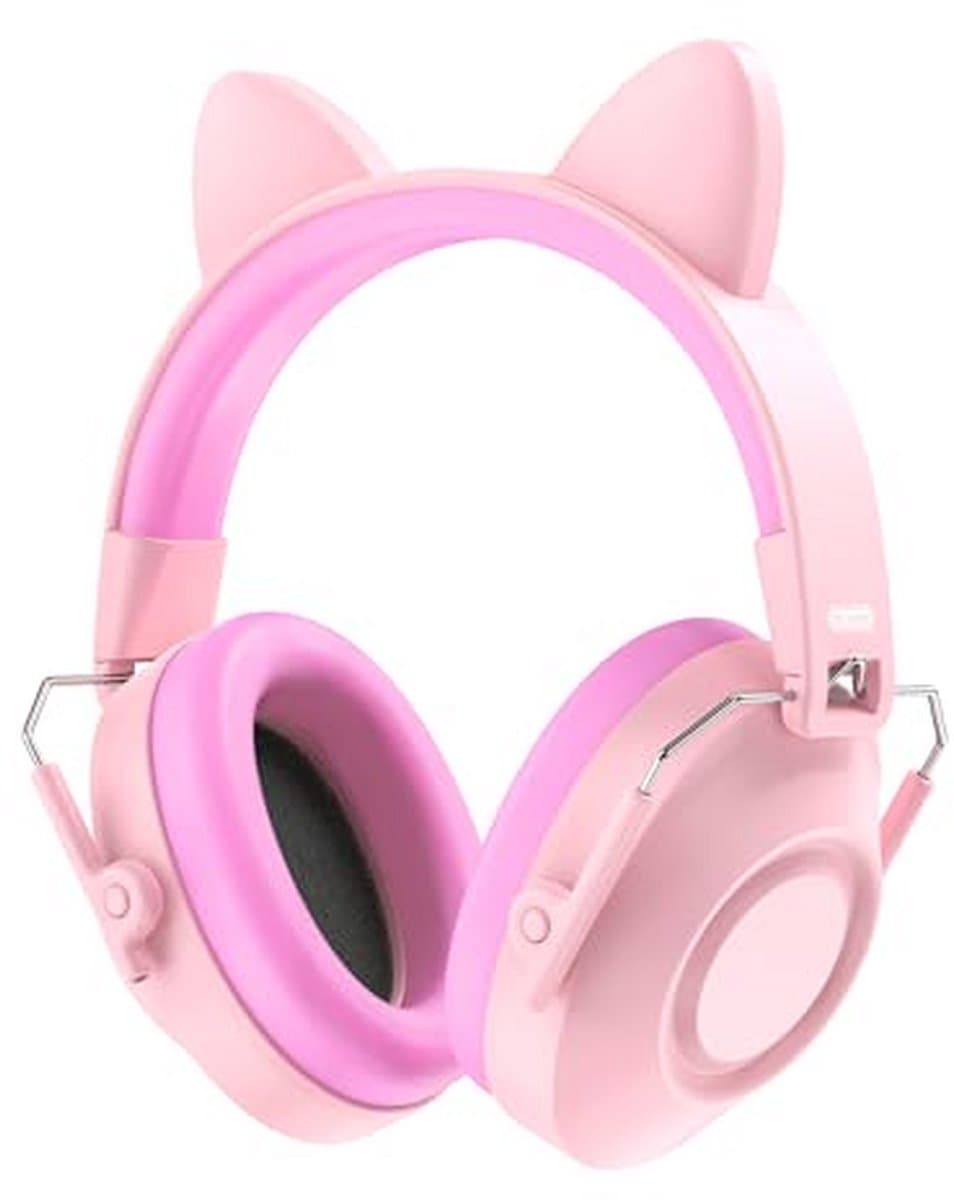 Kinder Gehoorbescherming - Geluidsdempende Koptelefoon - Gevoelige Oren - SNR 32dB Reductie - 165 x 95 x 185 cm - Roze