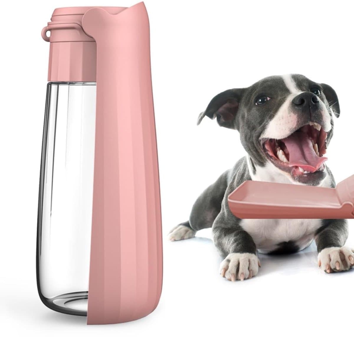 SOUQONE- Hondendrinkvoeder 550 ml - Opvouwbare Waterfles - Ingebouwde Filter - Diepere Gootsteen - BPA-vrij Kunststof - Geschikt voor Honden en Katten - Hondendrinkfles