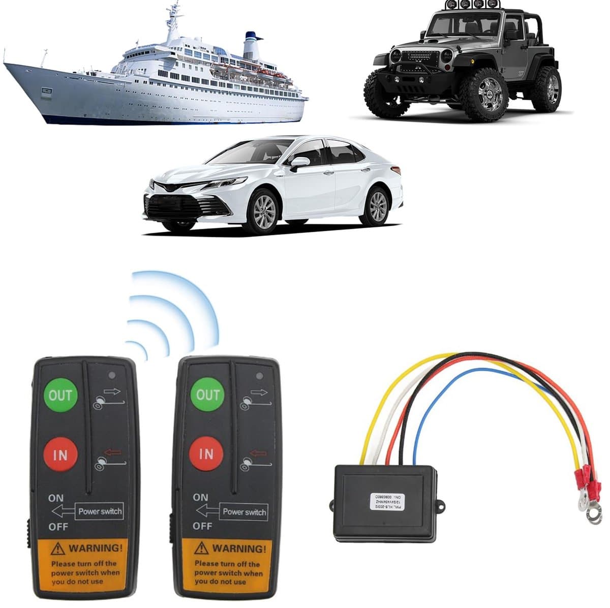 Dailygoody - Draadloze Winch Afstandsbediening - Universele 12V/24V controller - Tot 75ft bereik - Voor diverse toepassingen - Betrouwbaar en gebruiks...