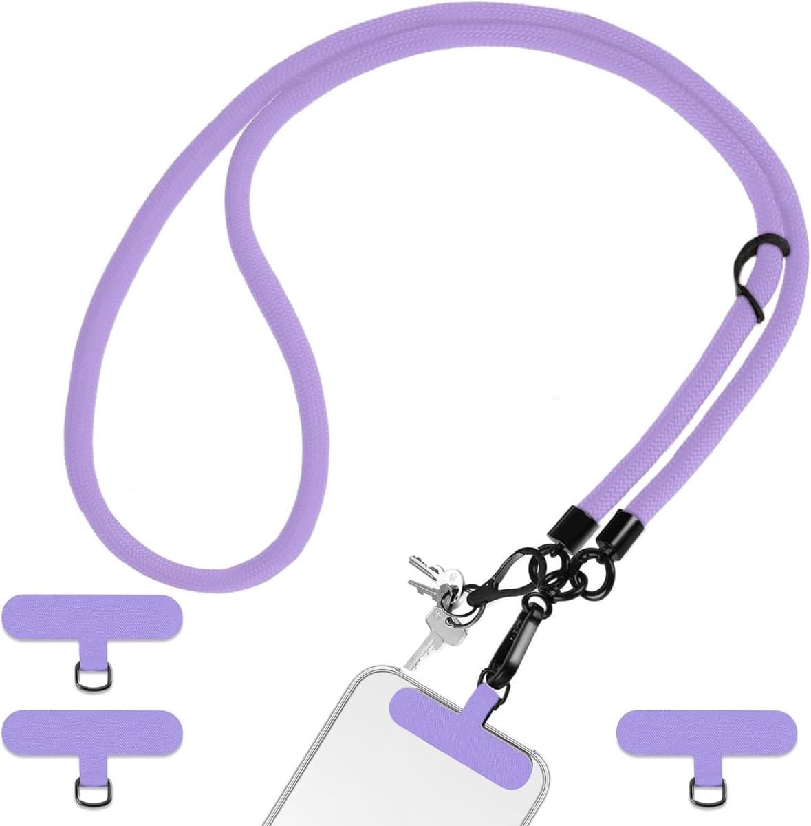 Dailygoods- Telefoonketting Universeel - Telefoonkoord - Sleutelkoordpatches - Anti-val - Eenvoudige installatie - 160 cm lengte