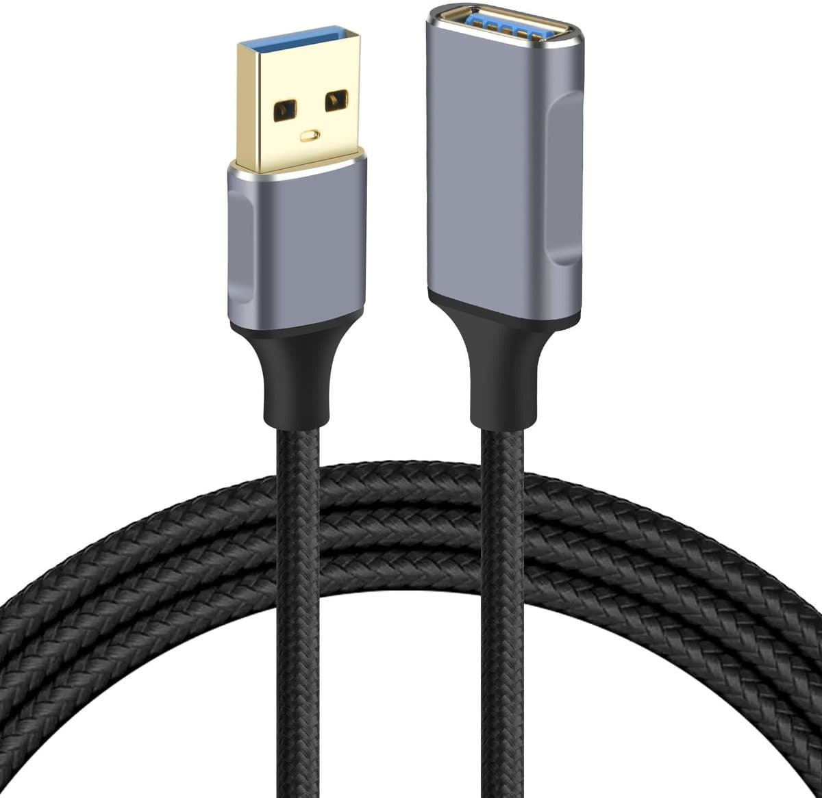 Dailygoods - Dailygoody - USB 3.0 Extension Cable - 5Gbps Dataoverdracht - 1 Meter - Robuust en Duurzaam - Geschikt voor USB Stick, Hub, Hard Drive, Printer, Gamep