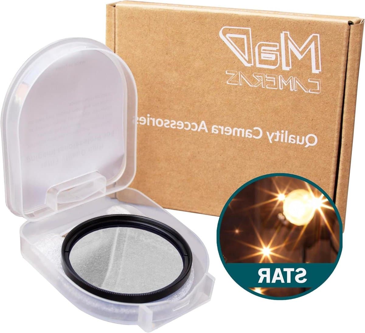 Sterrenfilter Camera - Lensfilter - Lichtpunten Verfraaien - 6 Punten Effect - 77mm