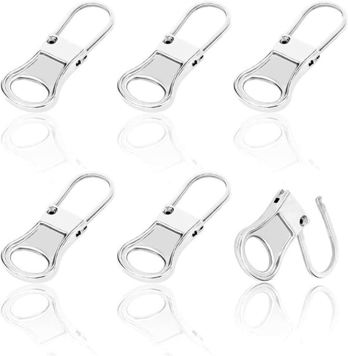 Vervangende Ritstrekker Set voor Jassen Jeans Laarzen - 6 Stuks
