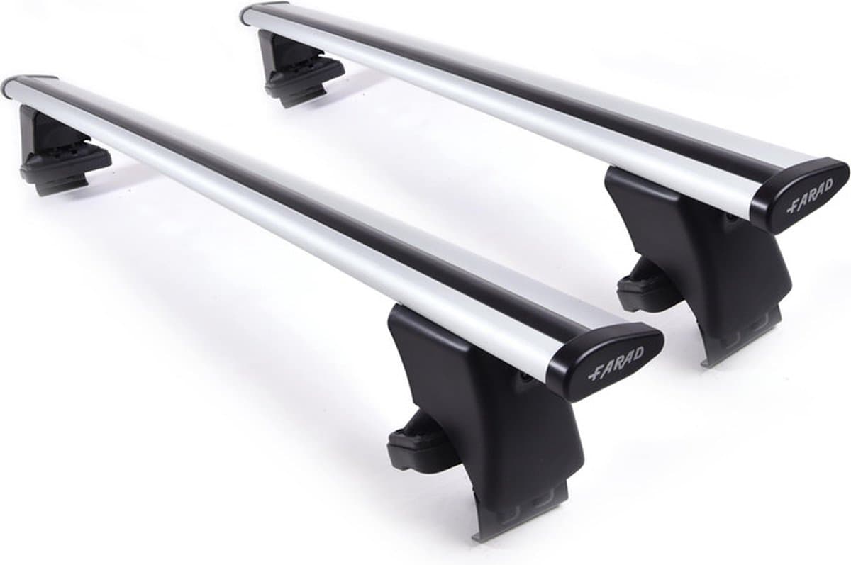 Dakdragers geschikt voor de Audi A3 Sedan vanaf 2020 glad dak - Aluminium - Hoog laadvermogen 100kg - Wingbar - Zilver - Merk Farad