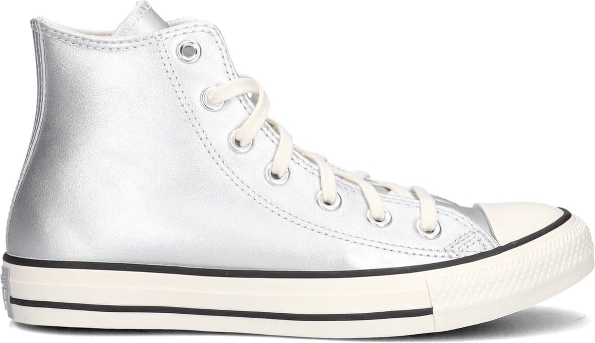 Converse Chuck Taylor All Star Hi Sneakers Dames - Leren Sneaker - Zilver