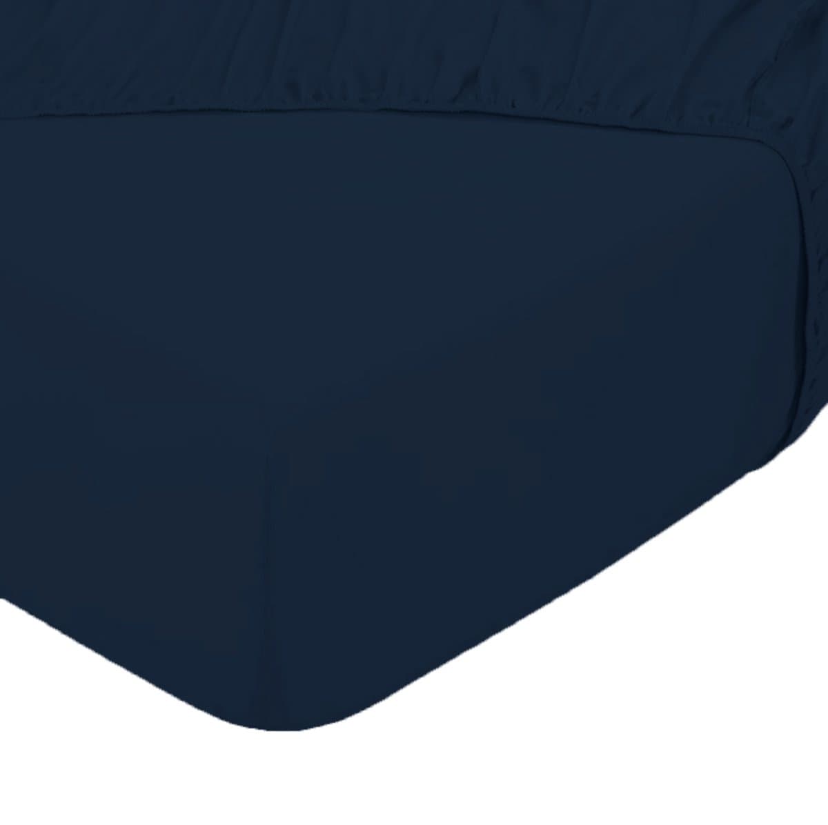 HappyBed Hoeslaken Navy Hoeslaken - 100% katoen - 190/200x200/220 cm - Onderlaken - Verfijnd jerseykatoen - Ademend katoen - Perfecte pasvorm