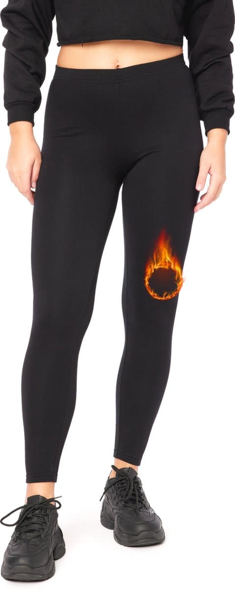 Bellivalini Dames Thermische Legging - Sport - Vrijetijdsbroek - Lang - Sporbroek - BLV-BLV50-320-LE - Zwart - M