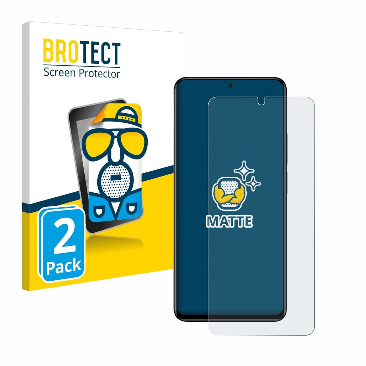BROTECT - Screenprotector voor Xiaomi Redmi Note 11 Pro+ 5G - Folie Beschermfolie matte 2 Stuks