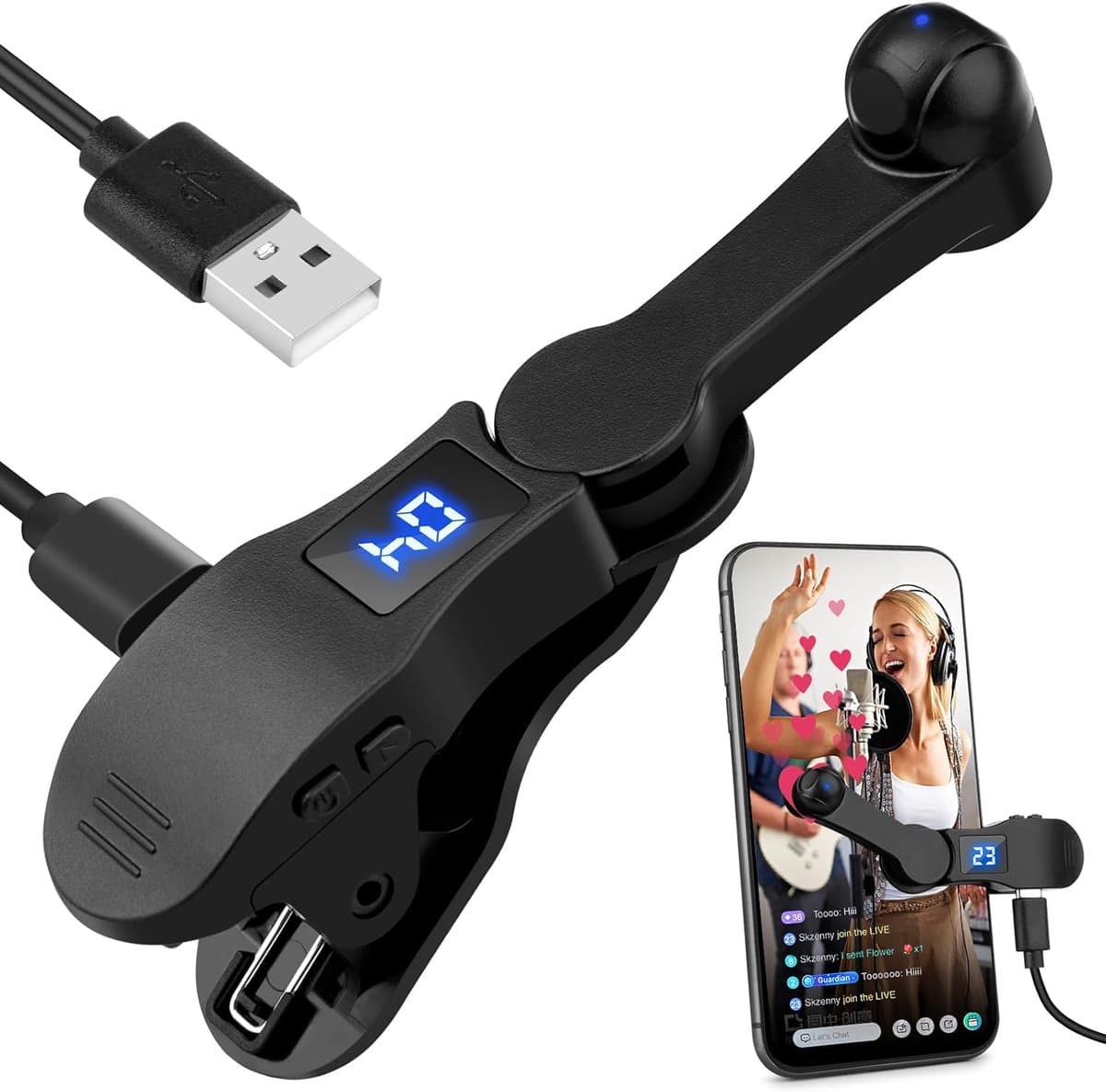 Daity Een smartphone-autoklikker uit één stuk die continue vingerklikken simuleert voor snel tikken. Geschikt voor iPhone- en iPad-apps, waaronder games, likes voor livestreams, flash sales en beloningstaken (zwart).