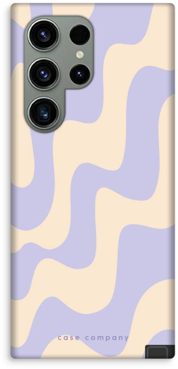 Case Company® - Hoesje geschikt voor Samsung Galaxy S23 Ultra hoesje - Flow - Tough Case - Maximale Bescherming alle Kanten en Schermrand