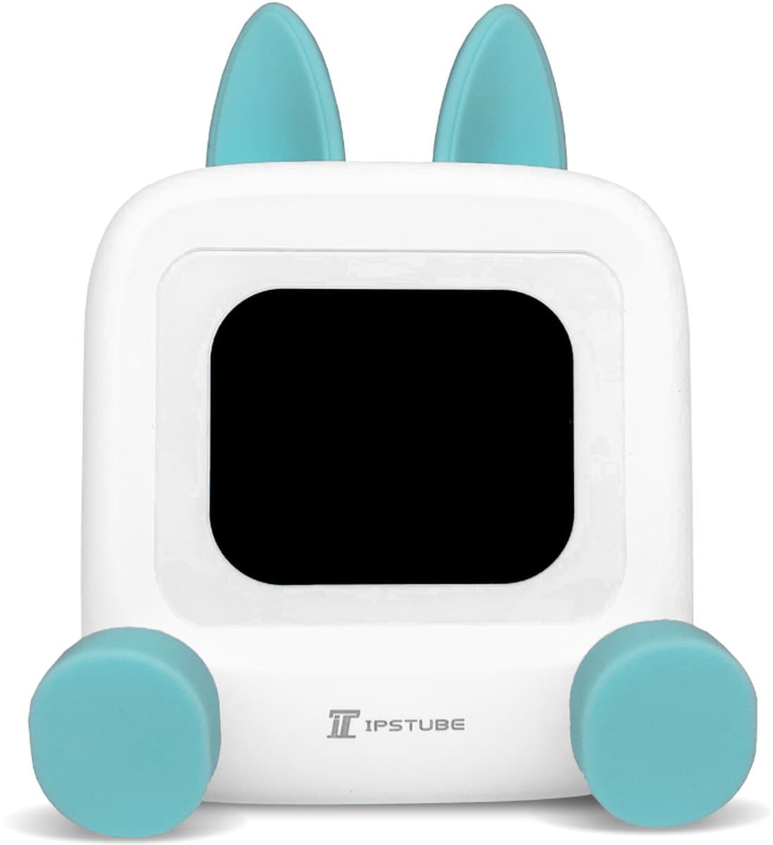 Wedjis Retro Mili-TV – Digitale Klok & Bluetooth Speaker – Smart display – Kunststof – Dimbaar scherm – Cadeaus voor mannen – Wit/Blauw