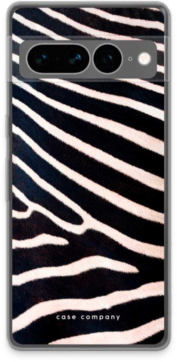 Case Company® - Hoesje geschikt voor Google Pixel 7 Pro hoesje - Zebra - Soft Cover Telefoonhoesje - Bescherming aan alle Kanten en Schermrand