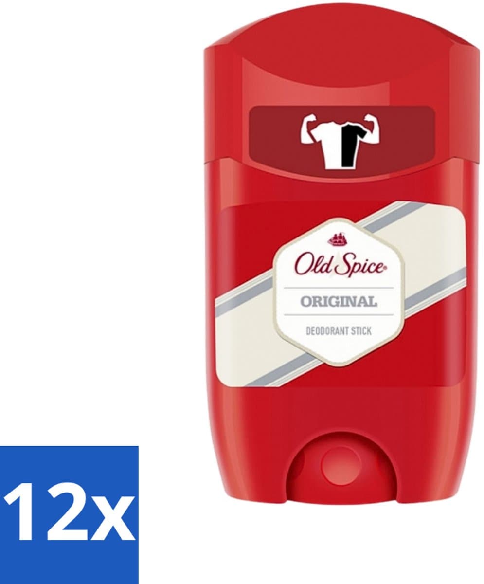 12 x Old Spice - Original - High Endurance - Deodorantstick - Langdurige Frisheid - 50 g - Old Spice - Deodorantstick - Langdurige Frisheid - Mannelijke Geur - Zweetbescherming
