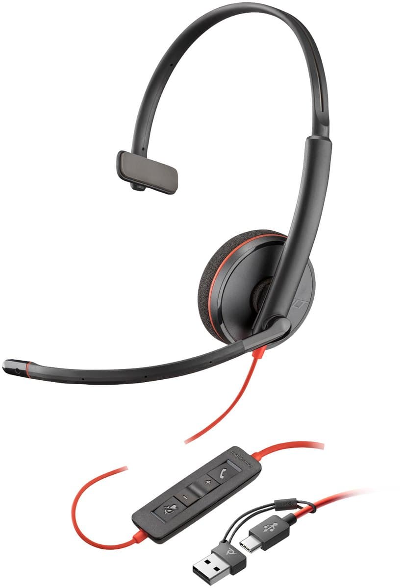 Hp Poly 3210 Usb-c +usb-c/a Voip-koptelefoon Zilver