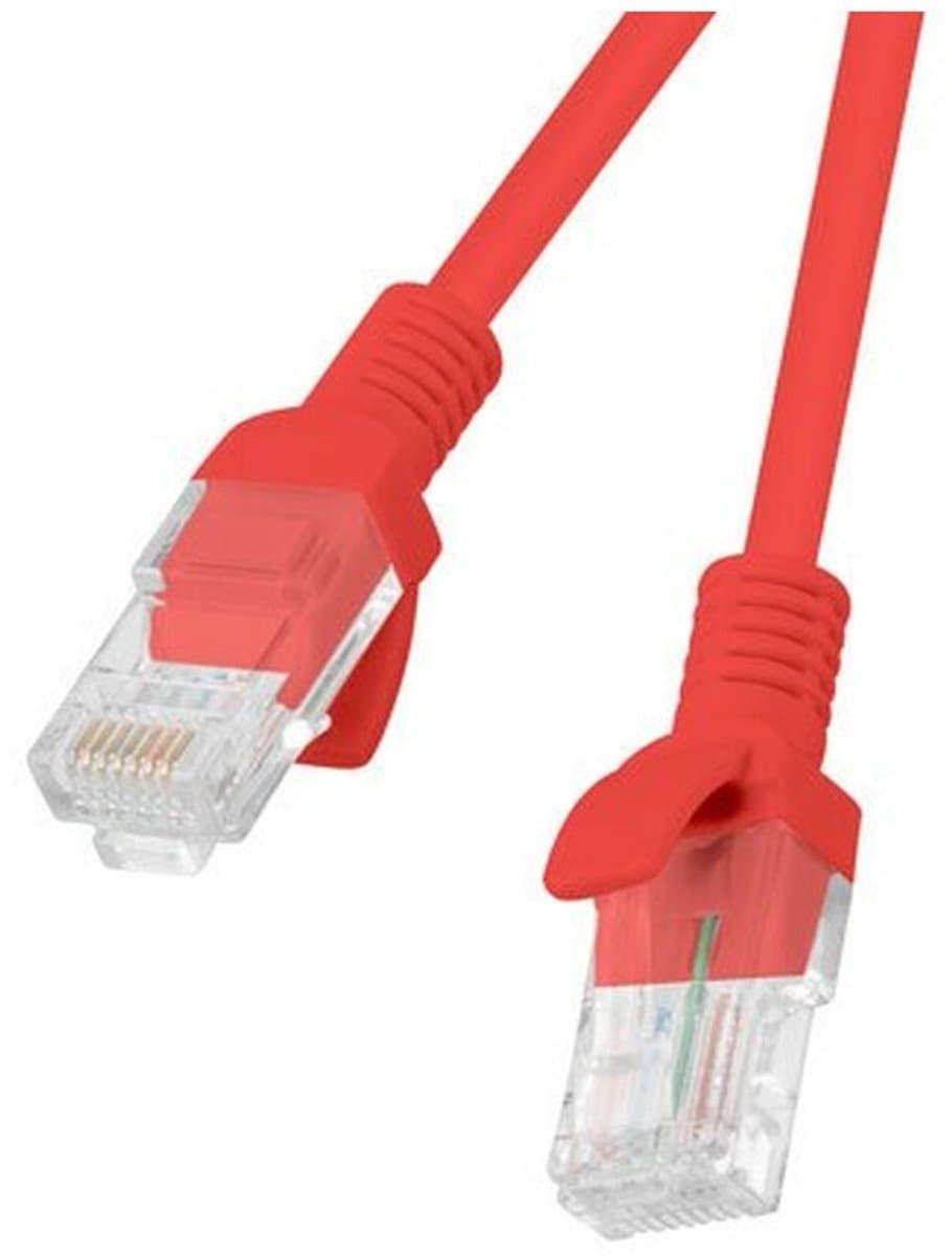 Stevige UTP-netwerkkabel categorie 5e Lanberg PCU5-20CC-0025-R Rood 25 cm
