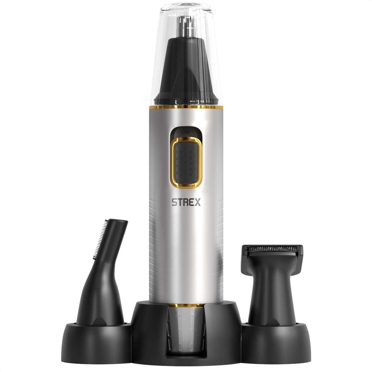 Strex 3 In 1 Neushaartrimmer Set - Oplaadbaar & Afspoelbaar - Neustrimmer / Oortrimmer / Wenkbrauwtrimmer / Baardtrimmer - Mannen & Vrouwen