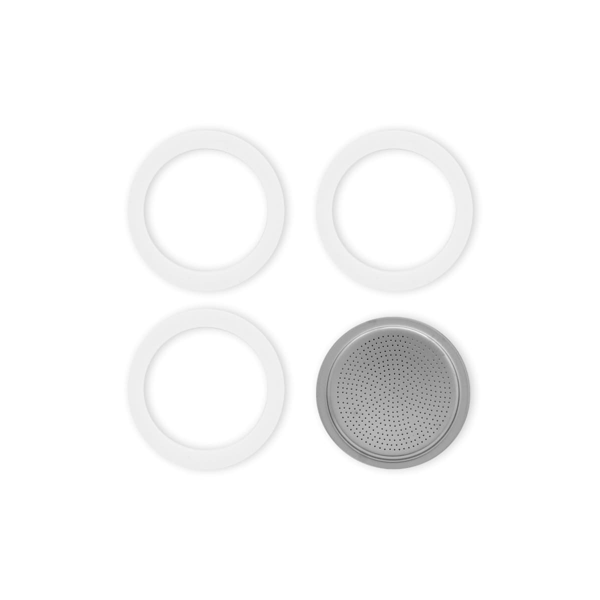 Bialetti Filterplaatje + Siliconen Ring - voor 4 kops RVS percolators