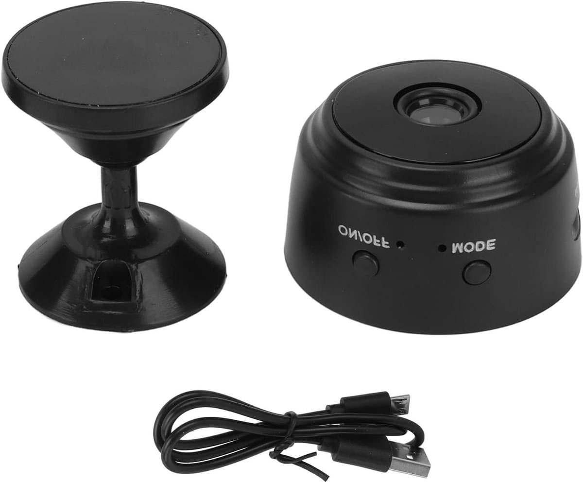 Wireless Intelligent Mini Camera with Night Vision and Swivel Bracket - 150 Degree Wide Angle for Home Security