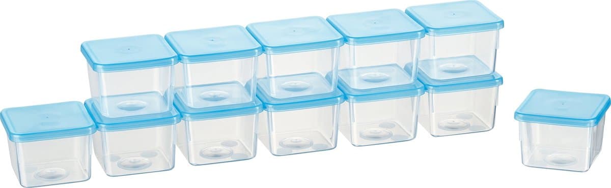 Mini-diepvriesdoos, vierkant, 5 x 5 x 4 cm, 0,08 l (12 stuks)