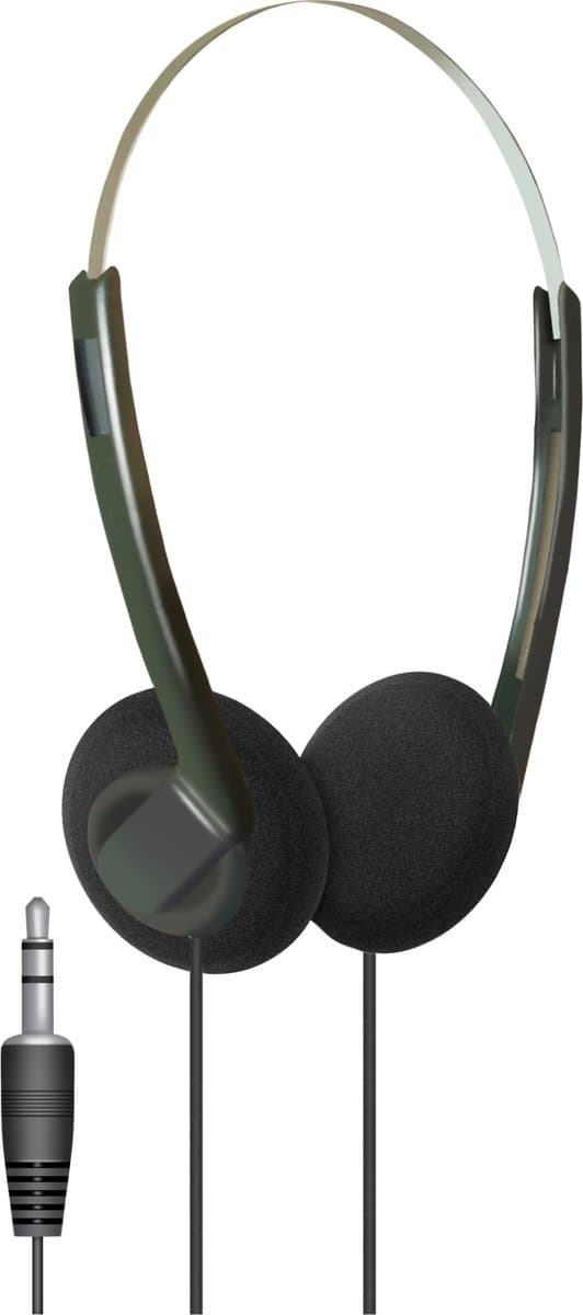 SoundLAB A070DB On‑Ear Bedrade Stereo Budget Hoofdtelefoon – 3,5 mm Jack – Lichtgewicht & Comfortabel – Zwart