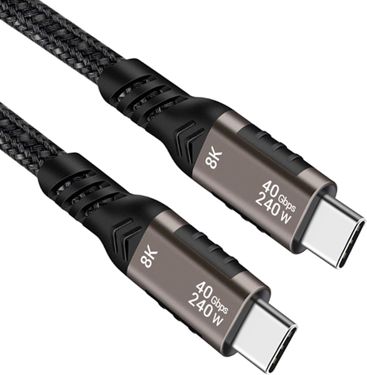 USB C kabel - USB C naar USB C - USB4 - Max. 40 Gbps - Zwart - 2 meter - Allteq