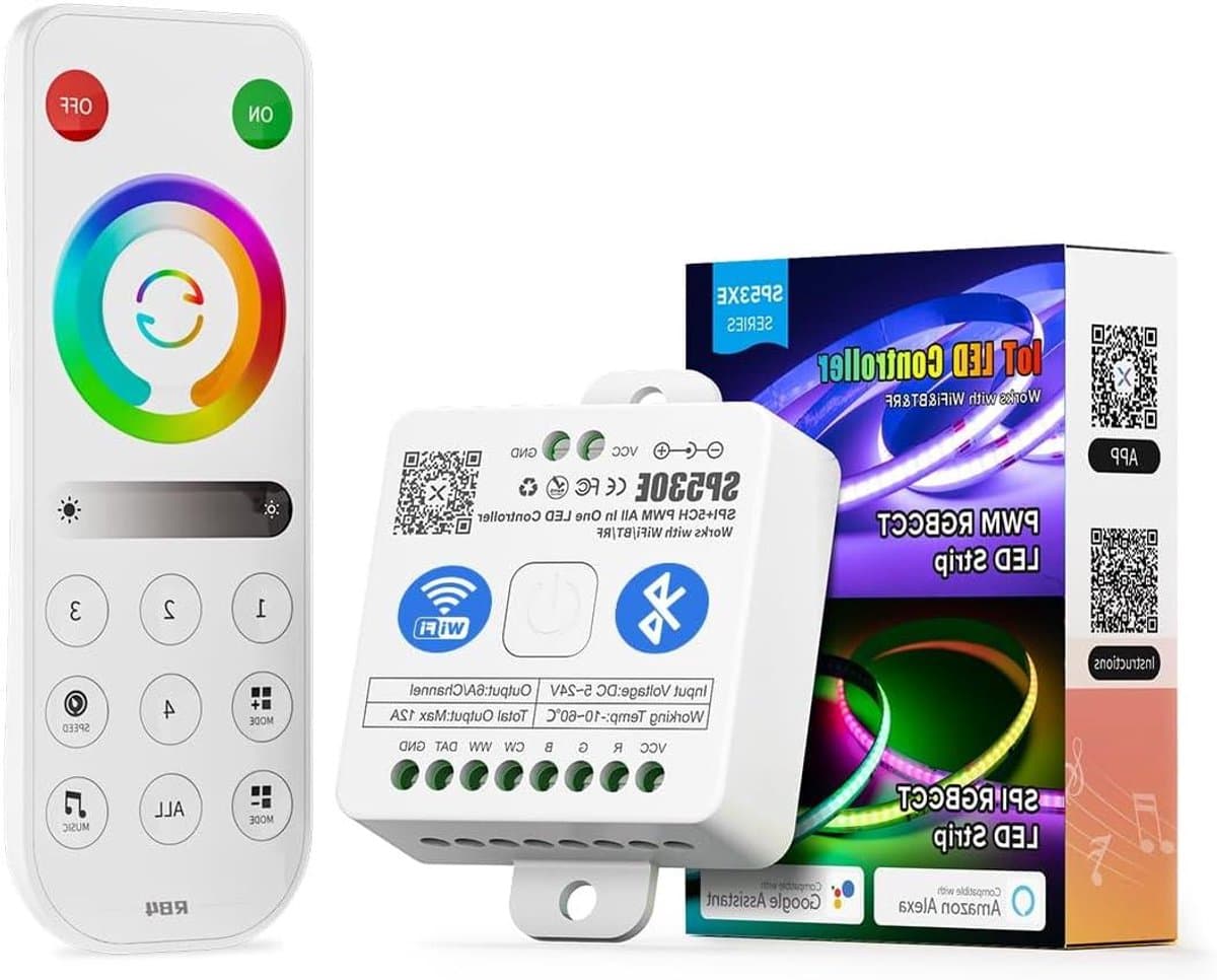 **JGS Premium - WiFi RGB LED Strip Controllers Set met Afstandsbediening voor 4 Zones**