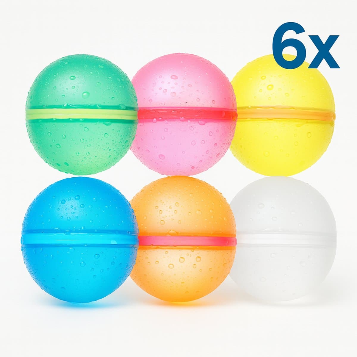 Dicadore - 6x Waterballonnen - Herbruikbare Waterballonnen - Zelfsluitende Waterballonnen - Navulbaar - Waterspeelgoed - Waterspeelgoed voor Buiten - Speelgoed - Duurzaam - 6 Stuks