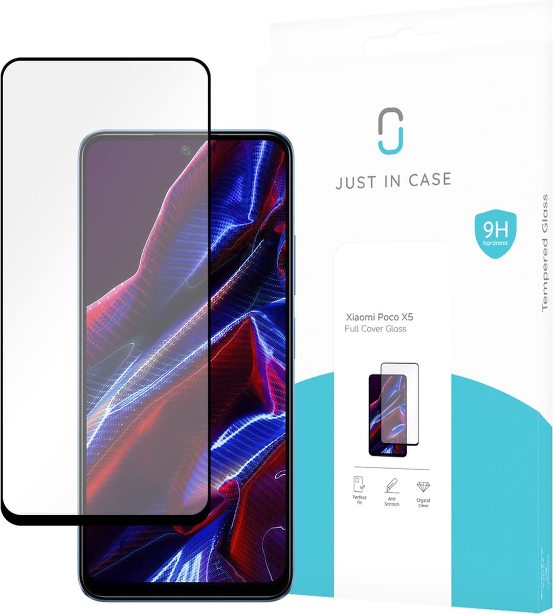 Just in Case screenprotector geschikt voor Xiaomi Poco X5 - Screenprotector Full Cover Gehard Glas