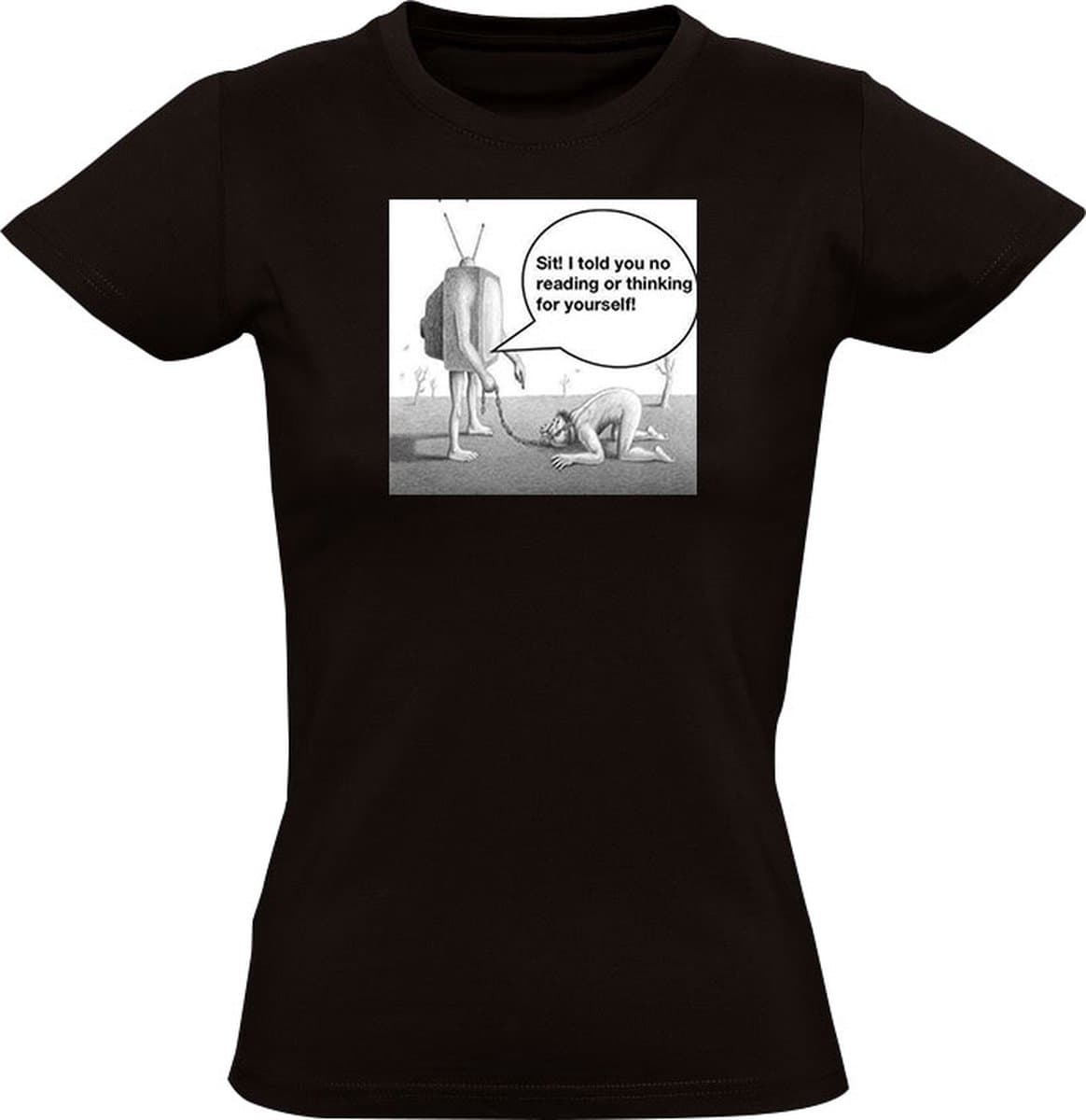 Televisie invloed op mensen Dames T-shirt - media - tv - nieuws