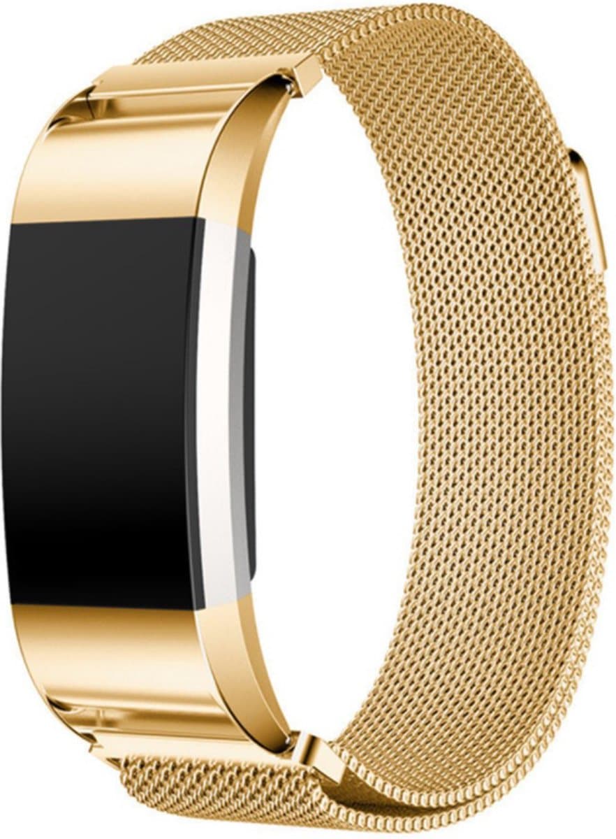 Geschikt voor Fitbit Charge 2 Milanese band - goud - Large