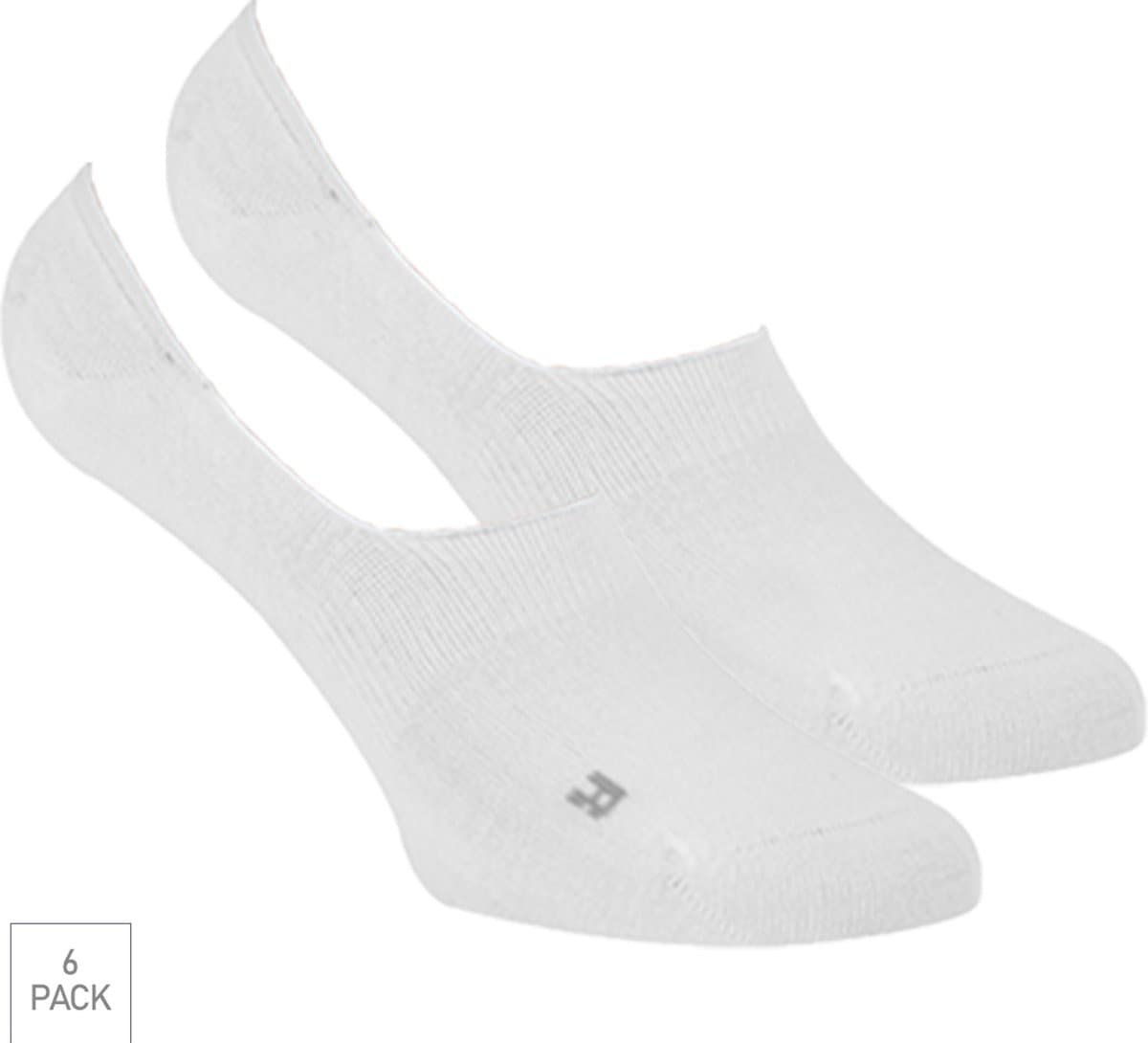 Boru Bamboo - 6-Pack - Steps Footies - Bamboe - Onzichtbaar - Ademend - Dames - wit - 31-35 - 2335