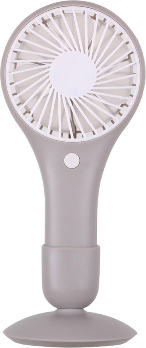 Urban Living Draagbare USB ventilator met standaard - grijs - 20 x 10 cm