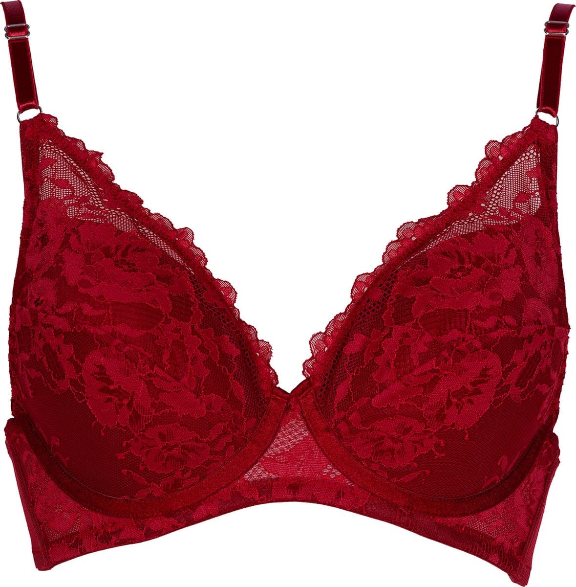 After Eden Thulien Padded wire bra lace Dames Beha - Dark Red - Maat 75D