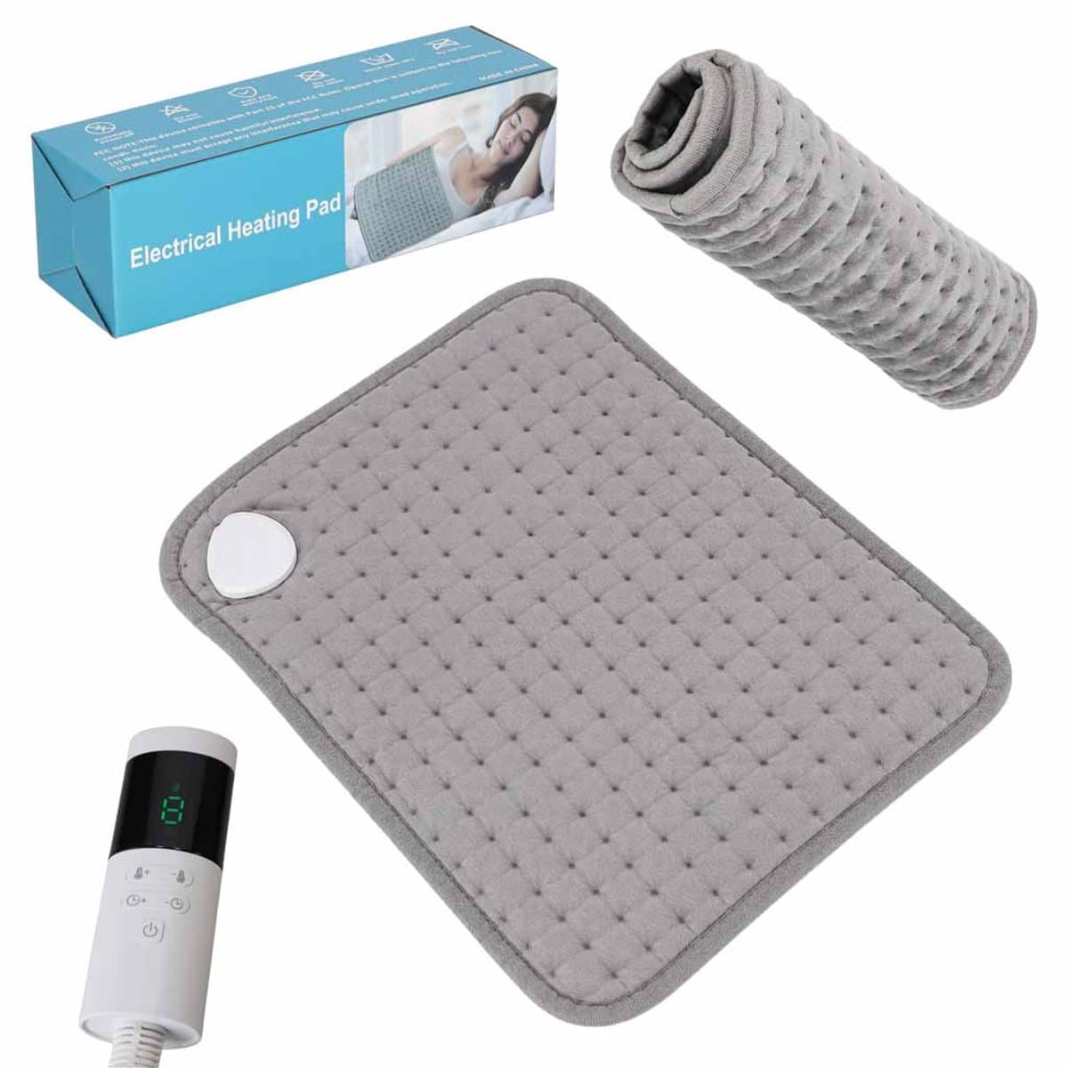 MOZY® - Verwarmingsdeken - 30 x 40 cm - tot 66 °C - met 9 Instelbare Temperatuurstanden - Timerfunctie - Verwarmingskussen - Heating Pad - Pijnverlichting - Menstruatie Verwarmingsdeken