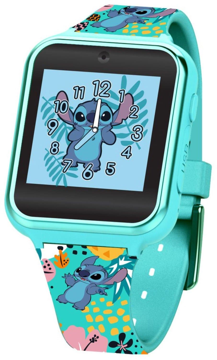 Accutime Kinderhorloge Lilo & Stitch - Smartwatch Kind - Kinderhorloge met Spelletjes - Smartwatch Kinderen - Selfie Camera
