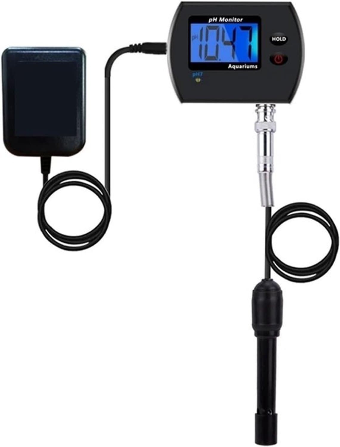 Digitale pH-meter - Tester en monitor voor waterkwaliteit - Aquariumwater testen - LCD-scherm - 1 x 1 x 1 cm