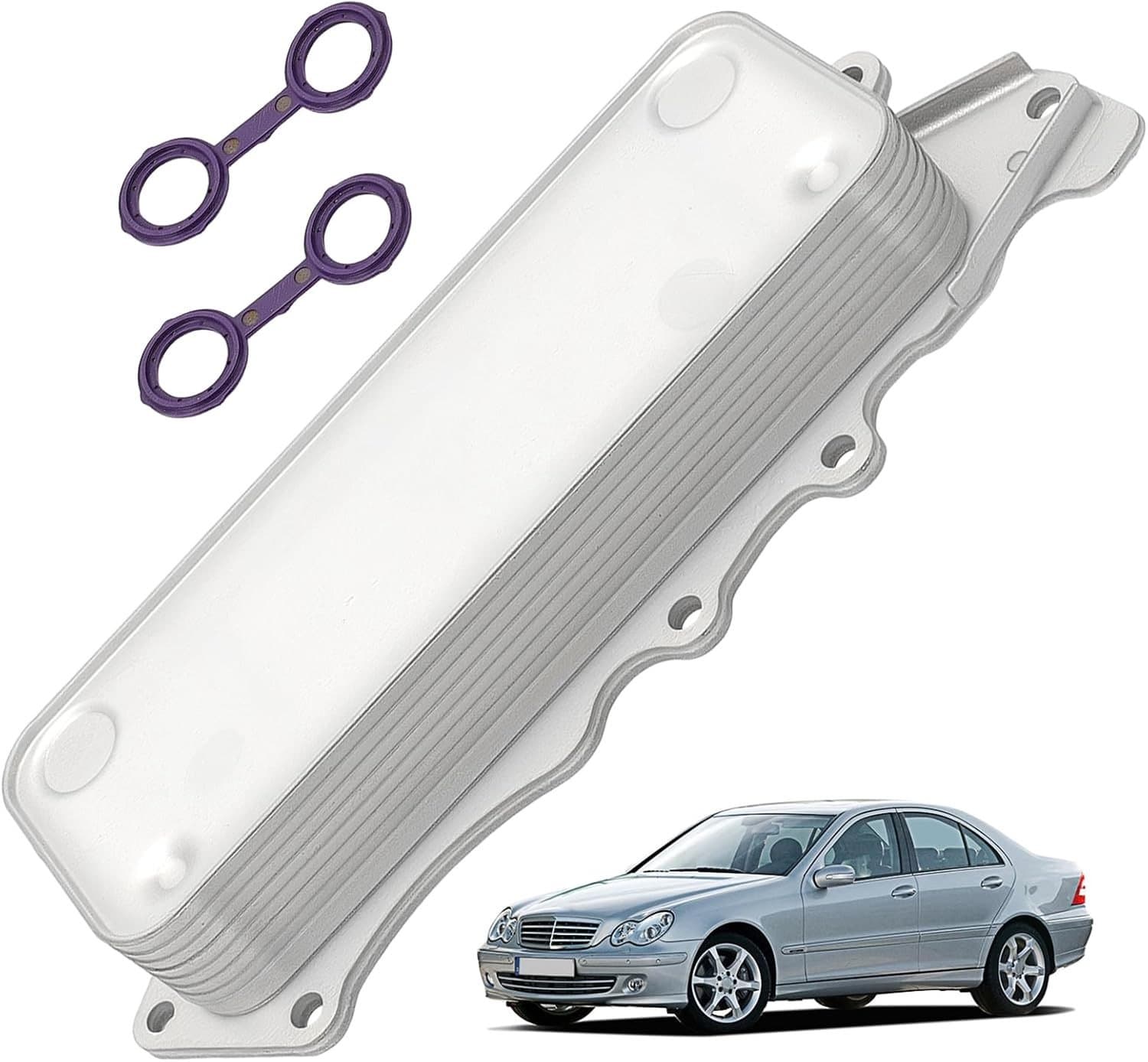 Oliekoeler met 2 x afdichtkit voor Mercedes-Benz W203 W204 W212 W213 OM642 - Motoroliekoeler, Olie-water warmtewisselaar, Oliekoeling adapter voor optimale prestaties