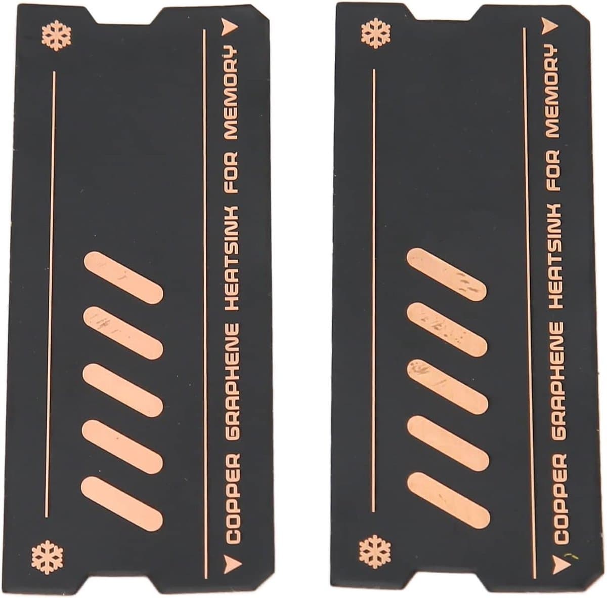 Duurzame Koperen Koellichaam voor DDR4 en DDR5 Laptops - 2 Stuks Geoptimaliseerde Geheugenkoeling met Grafiet voor Snelle Warmteafvoer