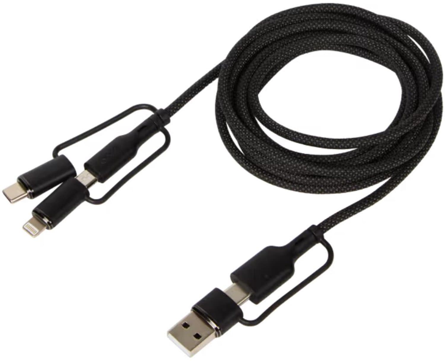 Sologic 6-in-1 laad- en datakabel 2 meter - Zwart
