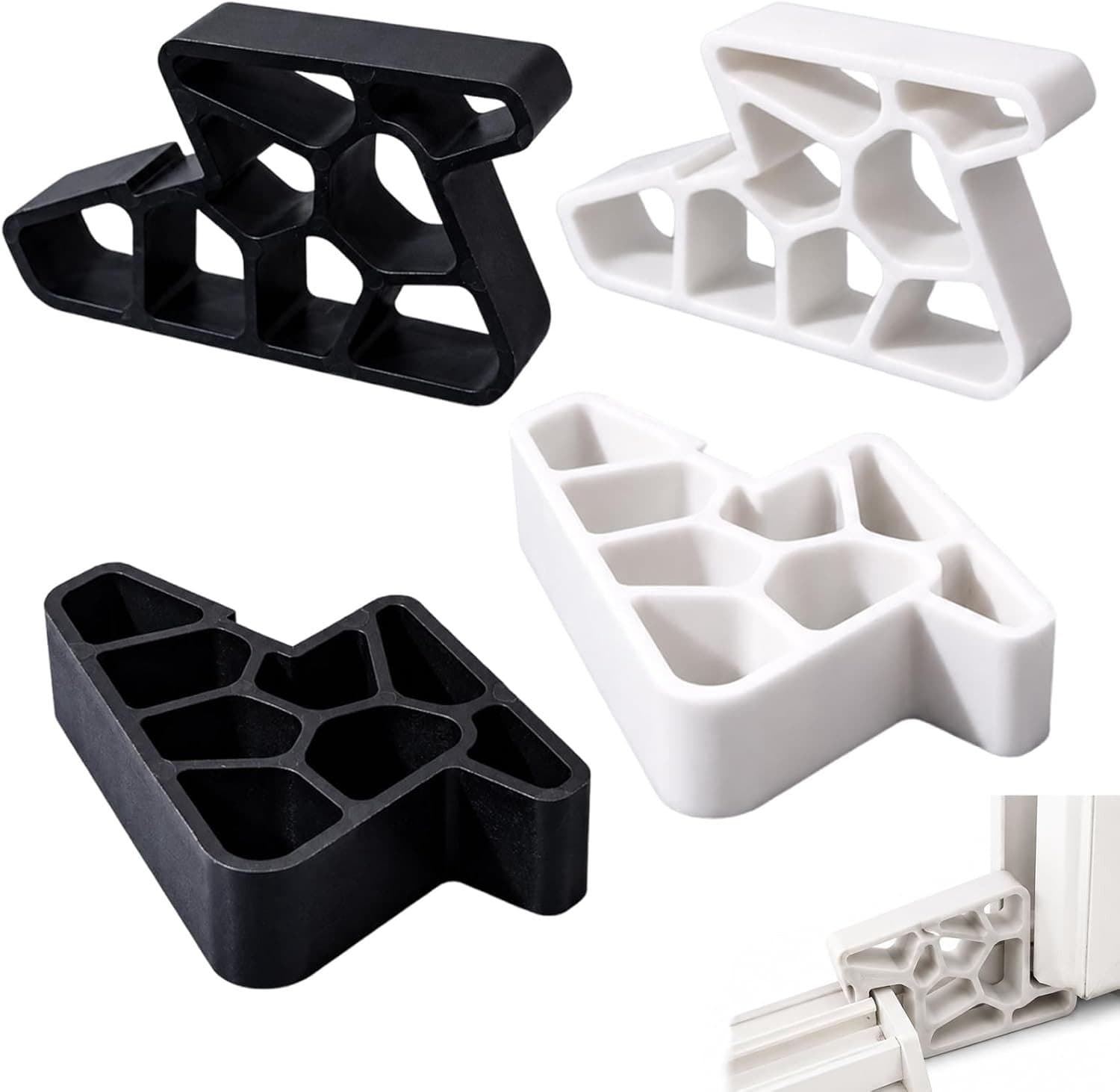Veilige Raamstopper en Deurwiggen voor Kinderen en Huisdieren: Set van 4 Rubber Wedges voor Ventilatie, Vingers Beschermen en Voorkomen van Dichtklappen, Ideaal voor Draai- en Balkonramen